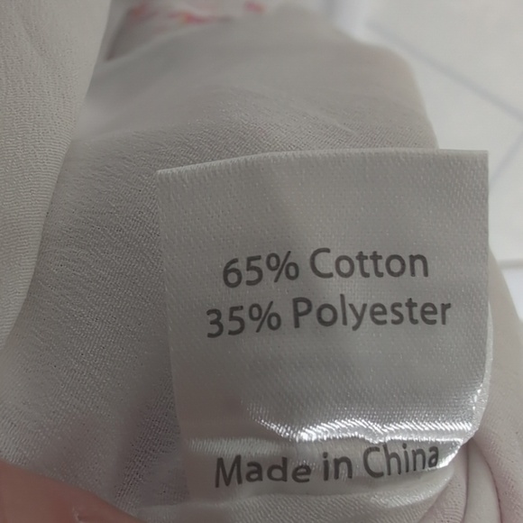 Princess Polly Ruth Puff Sleeve White Pink Floral Print Mini Dress Size 6 - Picture 7 of 7